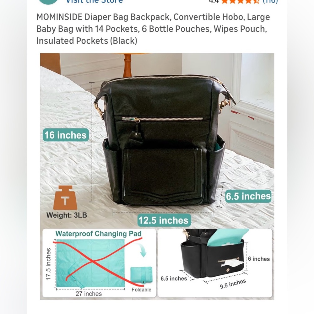 Mominside Boho Diaper Bag - Picture 9 of 11
